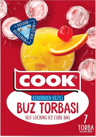 Buz Torbası, Kendinden Kilitli 7 Adet/kutu İçi 3 Paketi