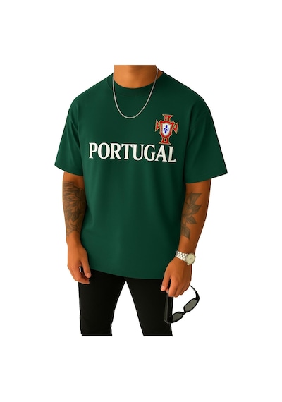 Portugal Baskılı Tişört Yeşil
