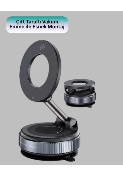 Manyetik Araç Telefon Tutucu 360 Derece Dönebilen Vakumlu Stand Diğer