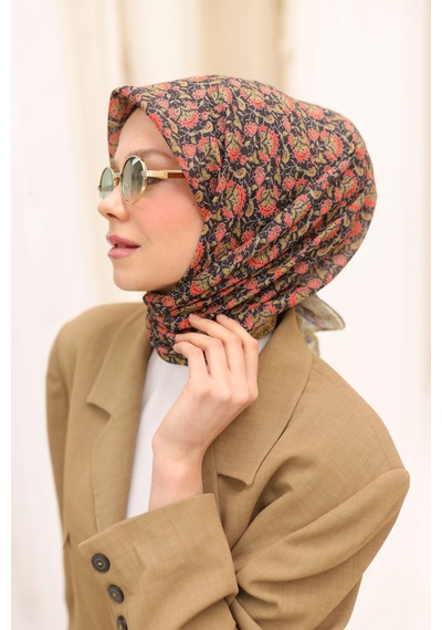 Silk Home Soft Eşarp 73077-14 Asit, Siyah, Yavruağzı