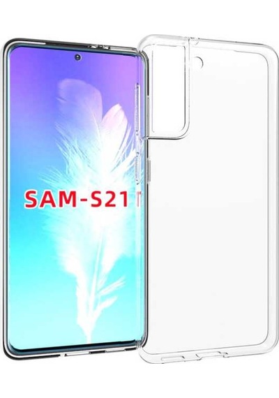 Galaxy S21 Kılıf Zore Süper Silikon Kapak Renksiz