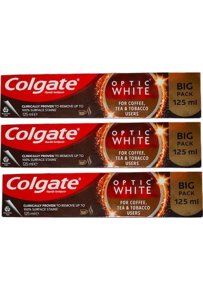Colgate Optic White Beyazlatıcı Diş Macunu 3 x 125 ML