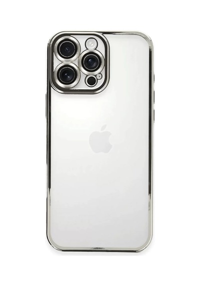 Newface Apple İphone 16 Pro Kılıf Razer Lensli Silikon - Gümüş