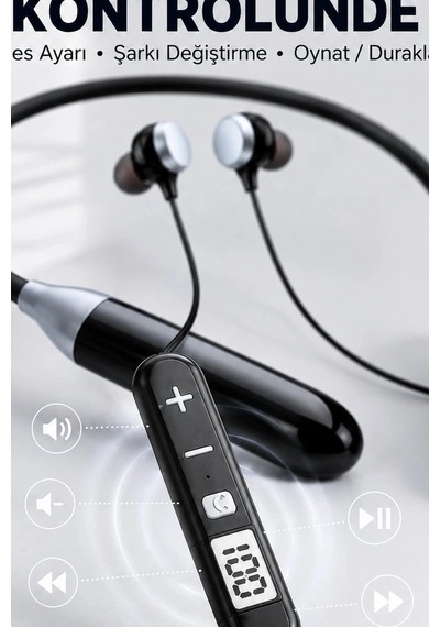 Bay Bluetooth 4.0 Boyun Kulakligi Mikrofonlu Ses Kontrollu 400 Saat Bekleme Suresi 10m Menzil Bx-313564 Najmaddin