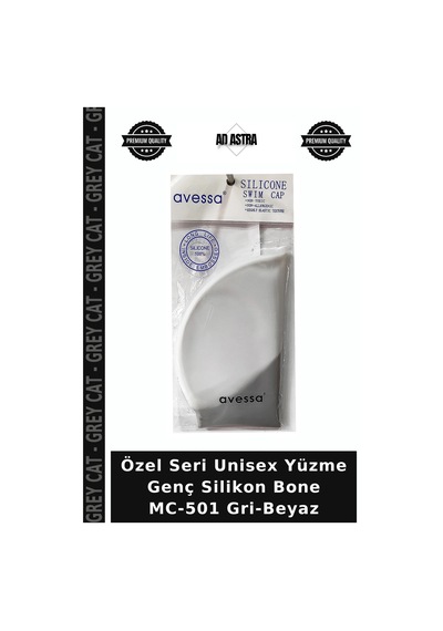 Özel Seri Unisex Yüzme Genç Silikon Bone Mc-501 Gri-beyaz Gri - Beyaz