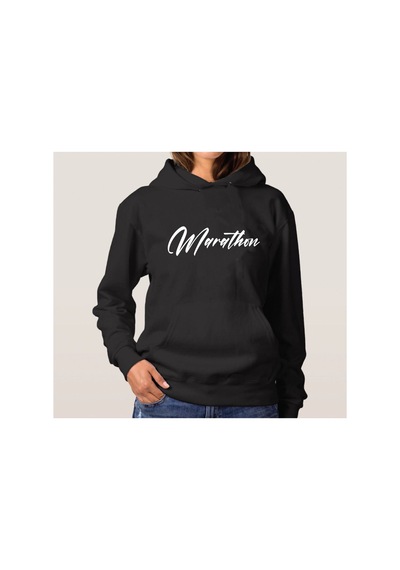 Blackjack Giyim Unisex Kapşonlu Sweatshirt - Marathon Siyah-kapsonblackjack-20034