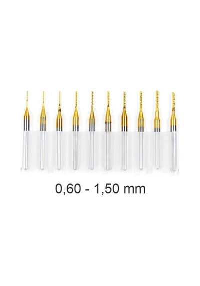 Titanyum Kaplı Tungsten Çelik Cnc Freze Pcb Kesici 0,6 - 1,5mm