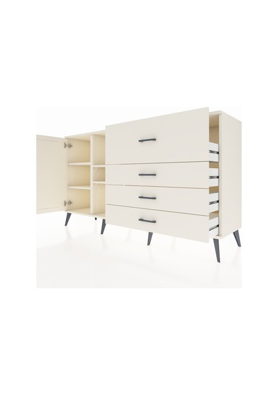 Kronos Konsol 4 Raflı 4 Çekmeceli Tek Kapaklı 176x59x99 Aytaşı-a Aytaşı-aytaşı