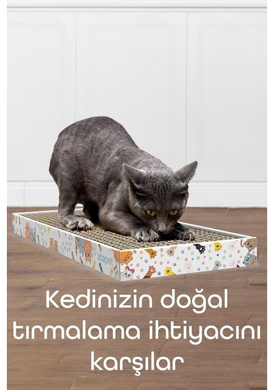 Tr Ata Home Tırmata Yeni Ürün Doğal Düz Karton Kedi Tırmalaması Kedi Tırmalama Tahtası Kartonu 47x17 Cm 2 Adet