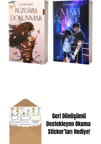 Rüzgâra Dokunmak + Mavi Gece + Okuma Sticker'ları