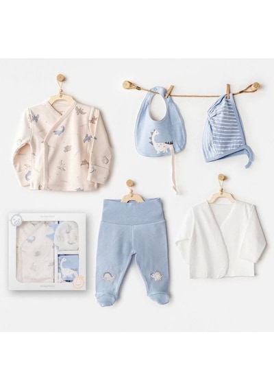 Alfa Expres Andywawa Ac25910 Newborn Set Dino 5'li Hastane Çıkışı Beige Beige