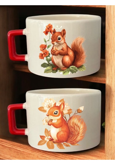 Sincap 2'li Kupa Bardak - Kişiye Özel Resimli Bardak, Kişiye Özel Mug Bardak, Kişiye Özel Kupa Baskı Beyaz
