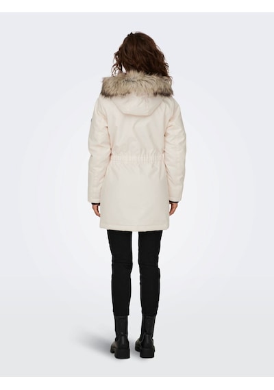 Only Kapüşonlu Ekru Kadın Parka 15304625 001