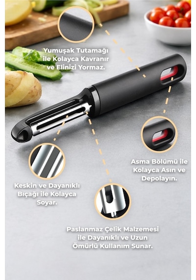 Primanova Gadget Paslanmaz Çelik Yatay Soyucu