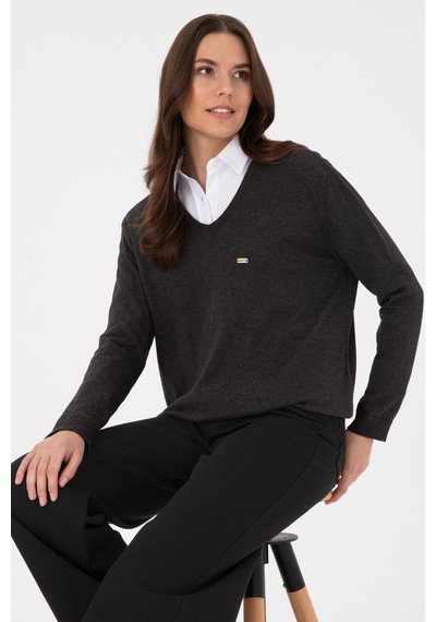 U.S. Polo Assn. U.s. Polo Assn. Kadın Antrasit Kazak /triko 50313598-vr006