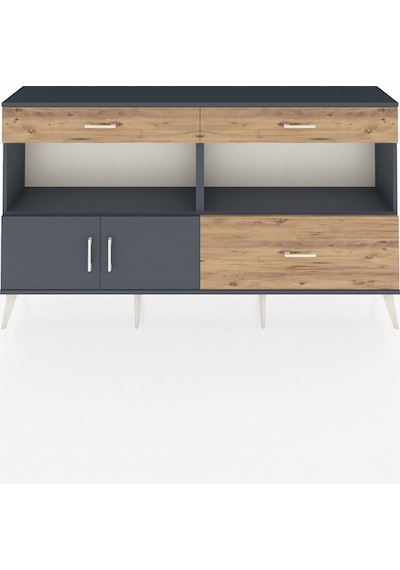Arges Konsol 2 Raflı 3 Çekmeceli 2 Kapaklı 176x30x99 Antrasit-ant Antrasit-antrasit/çam Arges Konsol 2 Raflı 3 Çekmeceli 2 Kapaklı 176x30x99 Antrasit-ant Antrasit-antrasit/çam