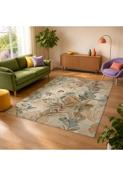 Kartela Halı Kora Halı Kaymaz Taban Makinede Yıkanabilir Halı - 60 X 90 Cm Çok Renkli