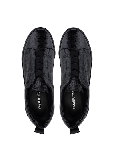 Tamer Tanca Erkek Hakiki Deri Siyah Sneakers & Spor Ayakkabı 1163 2526 Erk Ayk Y26 Sıyah Fltr/syh