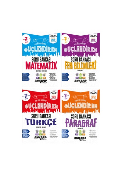 Ankara 2027 7. Sınıf Matematik + Fen Bilgisi + Türkçe + Paragraf Güçlendiren Soru Seti 4 Kitap Maarif Model