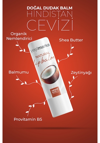 Yeşilmarka Hindistan Cevizi Doğal Dudak Balmı