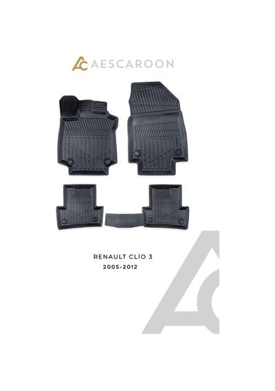 Renault Clio 3 2005-2012 Arası 3d Havuzlu Paspas