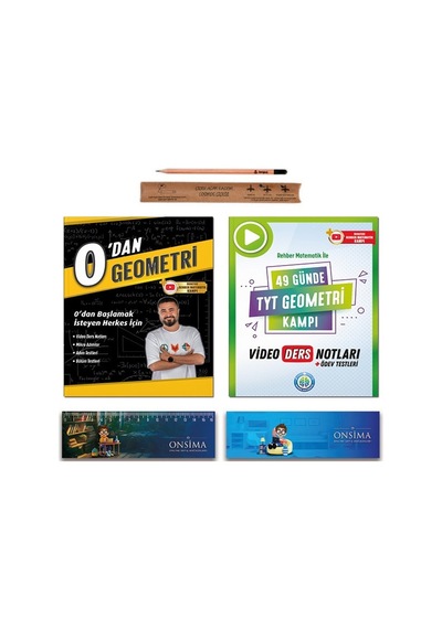 Rehber Matematik 49 Günde Tyt Geometri Kampı Video Ders Notları - 0 Dan Geometri Set 2 Kitap
