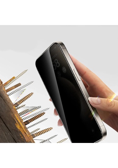 Apple İphone 17 Zore 2.5d Oliv Privacy Temperli Cam Ekran Koruyucu + Kolay Uygulama Aparatı