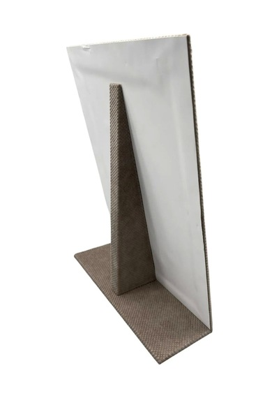 Yerli Üretim Keten Kumaş Bej Renk 35/25 Cm Ayaklı Tırnaklı Tesbih Yüzük Kombin Sergileme Standı Çok Renkli