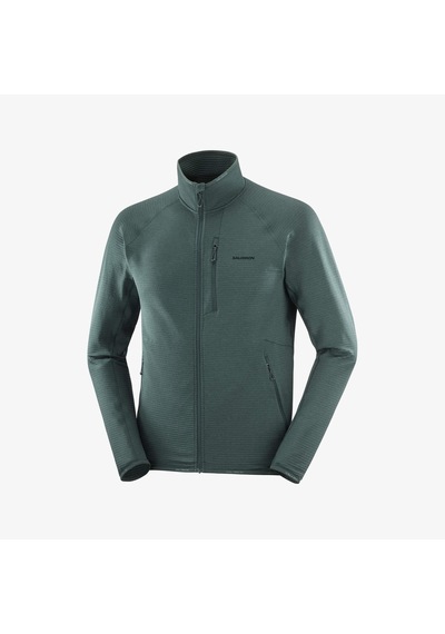 Salomon Essentıal Lıghtwarm Erkek Tam Fermuar Polar Green Gables Lc2706900 Yeşil