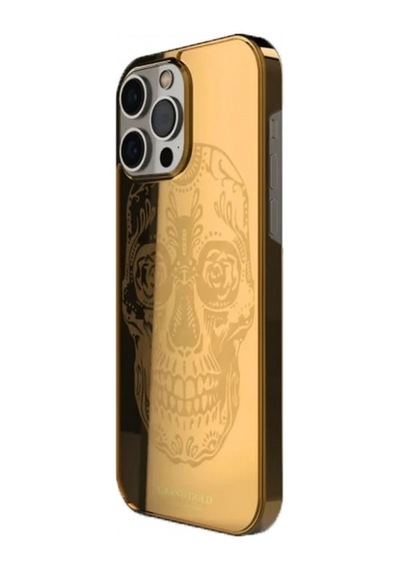 Apple Uyumlu iPhone 12 Pro Max Kuru Kafa Gold Kılıf