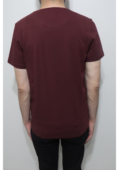 Santa Dmctekstil Erkek 2675 Düz Spor Kesim Rahat Kalıp Bisiklet Yaka Basic T-shirt Bordo