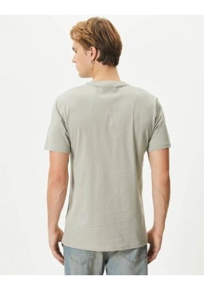 Koton 4sam10056hk 031 Gri Erkek Jersey Pamuk Kısa Kollu T-shirt Gri