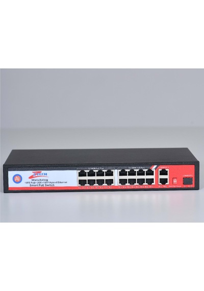 Ztech Zr-p1602fn 16+2+1 Poe Switch 260w +2 10/100/1000 Sfp Koli Adet 8