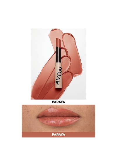Avon Tinted Nude + Papaya + Plum Renkli Dudak Balmı 3'lü