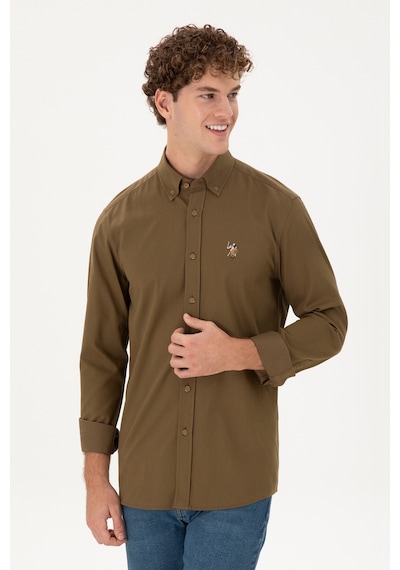 U.s. Polo Assn. Erkek Haki Gömlek Desenli 50292088-vr027 Haki