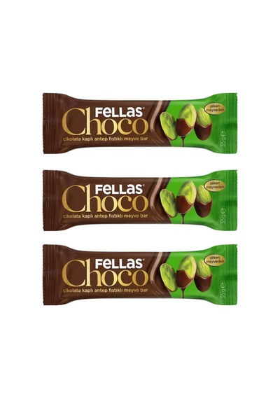 Çikolata Kaplı Meyve Bar Antep Fıstıklı 35gr X3