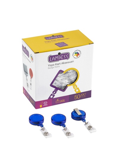 Lamiess Lms 351 Yuvarlak Yoyo Şeffaf Mavi 50'Li