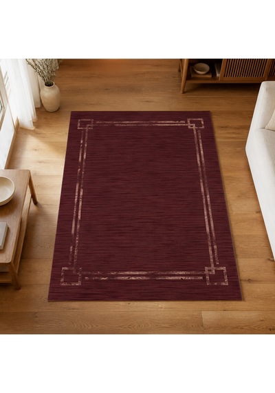 Kartela Halı Seno Halı Kaymaz Taban Makinede Yıkanabilir Halı Bordo - 100 X 150 Cm