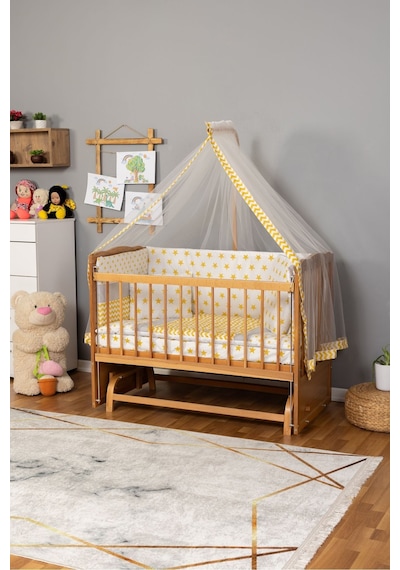 Ahşap Beşik Anne Yanı Beşik Vernikli 60x120 - Sarı Yıldız Tek Yastık Uyku Seti + Yatak Ahşap Ahşap Beşik Anne Yanı Beşik Vernikli 60x120 - Sarı Yıldız Tek Yastık Uyku Seti + Yatak Ahşap