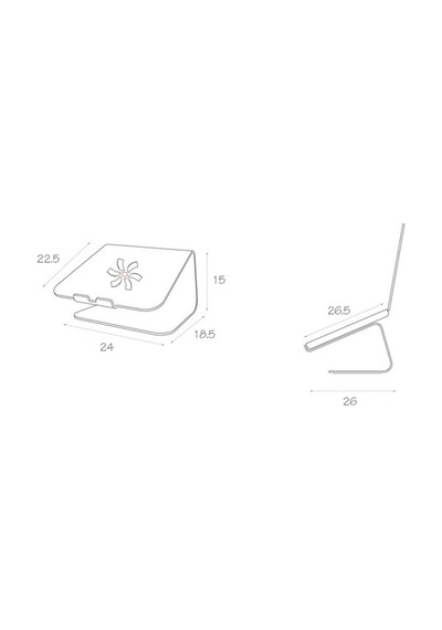Laptop Apple Uyumlu MacBook Notebook Standı Masaüstü Telefon Tutuculu Stand