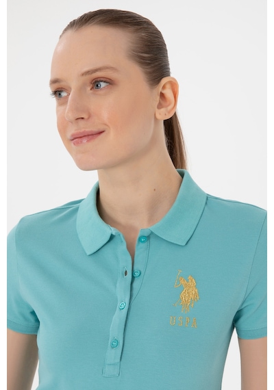 U.S. Polo Assn. Kadın Mint Basic Polo Yaka Tişört 50280071-VR090