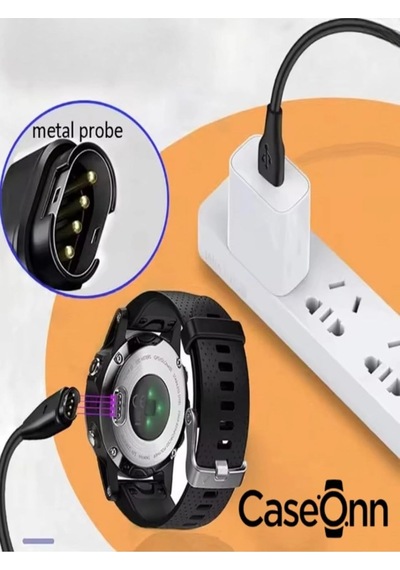 Caseonn Şarj Kablosu Siyah Forerunner 955 İle Uyumlu Çok Renkli