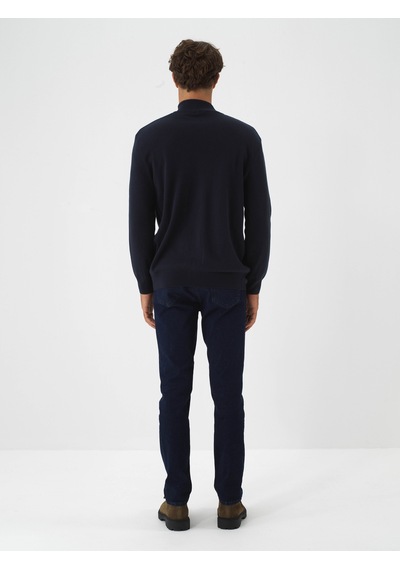 Xint Lacivert Pamuk Dokulu Regular Fit Hırka 801742
