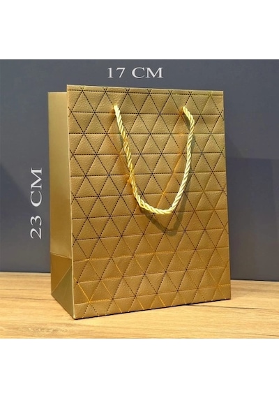 Küçük Boy Gold İpli Karton Çanta 65050819