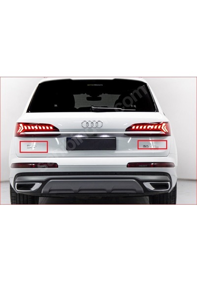 Audi Q7 Piano Black Bagaj Yazısı