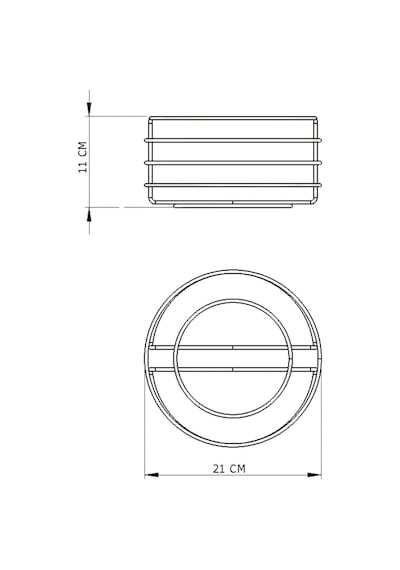 Edora Home Kırmızı Paslanmaz Yuvarlak Ekmek Sepeti Makrome - Çok Amaçlı Metal Kırmızı
