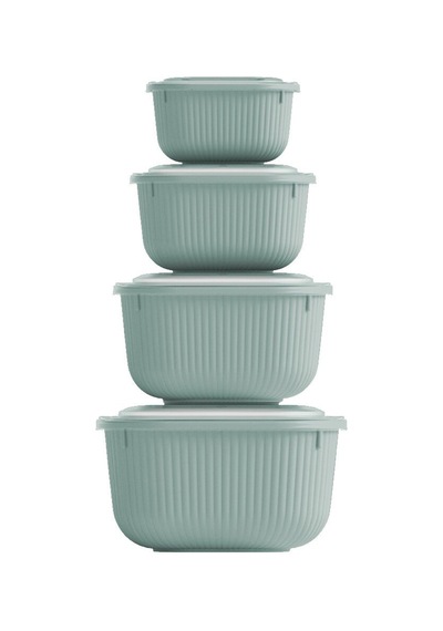 Dünya-30910-999 Sızdırmaz Saklama Kabı Ve Kutusu Set 4 Adet 600-1100-1800-3000ml Kare Renkli - 12'li Paket Diğer