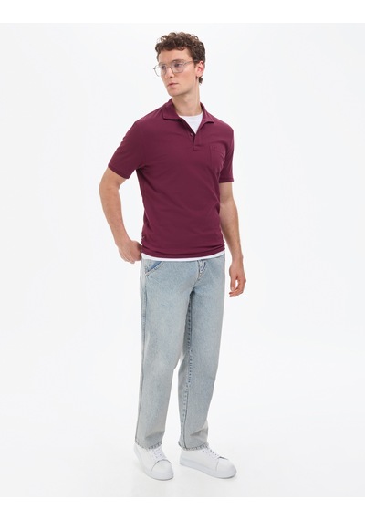 Pierre Cardin Erkek Bordo Tişört Basic 50321144-vr014