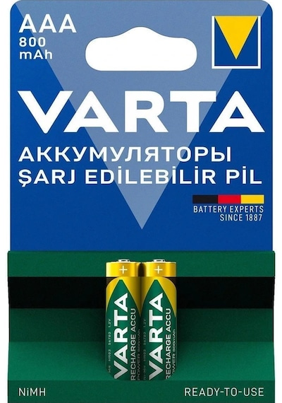 Varta 56703 Power 800mah Aaa Şarj Edilebilir İnce Kalem Pil 2'li Paket