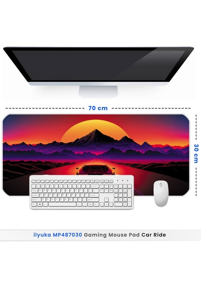 İlyuka Mousepad 70x30cm Büyük Boy Xl Mp487030 Car Ride
